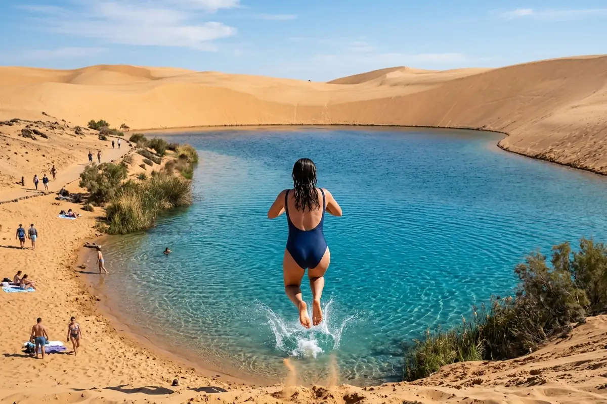 Banho de lagoa em julho, melhor época para ir aos Lençóis Maranhenses